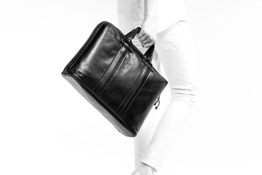 Encounter Collection Soft Briefcase - Black Leather