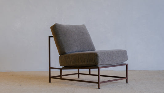 Brown Velvet and Marbled Rust Inheritance Chair